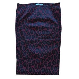 Marciano Guess Burgundy Animal Print Pencil Skirt Size 4